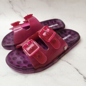 Mini Melissa Pink Slide Sandals Double Buckle Jellies Summer Sweet Scent Youth 1